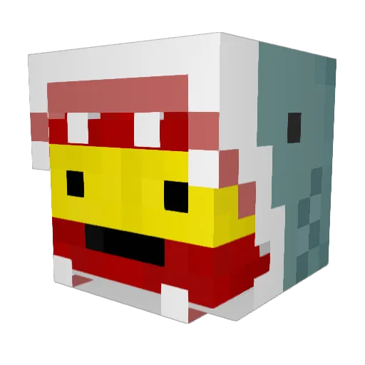 Shxrkysk Minecraft avatar head, 3D render