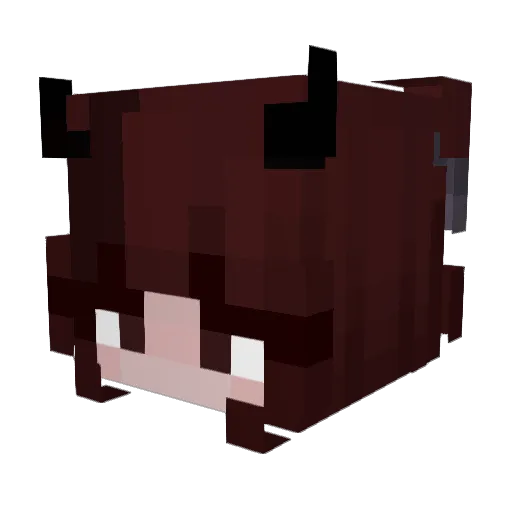 ShyBeluu Minecraft avatar head, 3D render