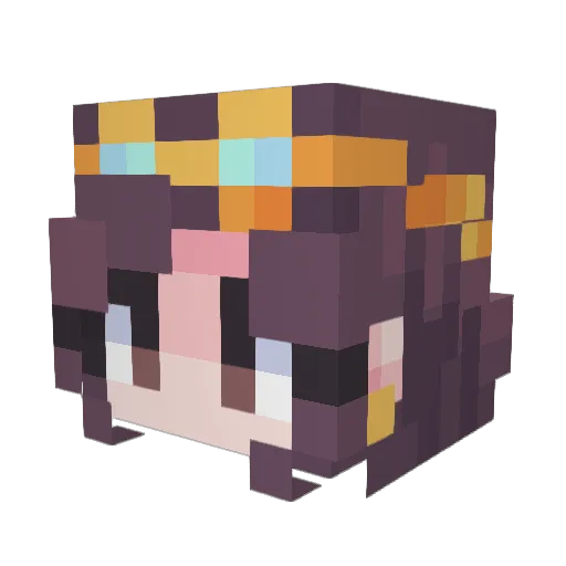 ShyDemy Minecraft avatar head, 3D render