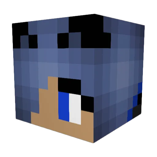 ShyGold Minecraft avatar head, 3D render