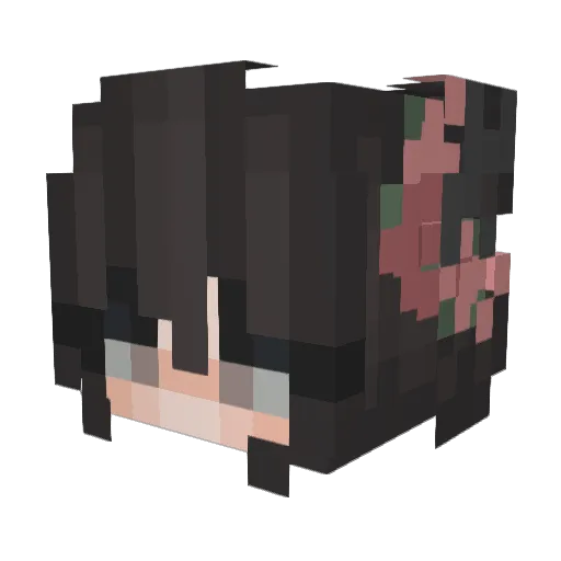 ShyKat Minecraft avatar head, 3D render