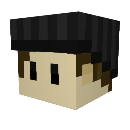 ShyL1on Minecraft avatar head, 3D render