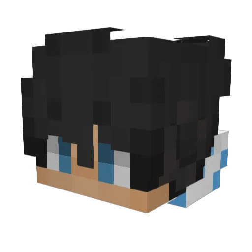 ShyNikko Minecraft avatar head, 3D render