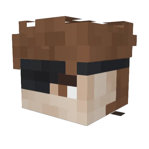 ShySan12 Minecraft avatar head, 3D render