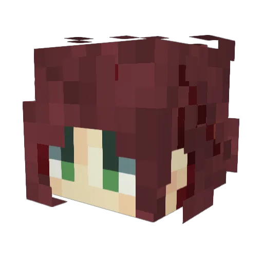 ShySky14 Minecraft avatar head, 3D render