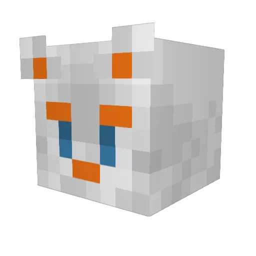 ShyWolf04 Minecraft avatar head, 3D render