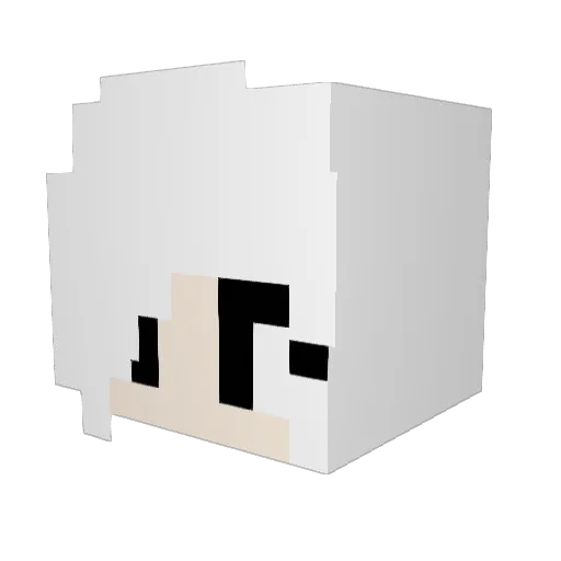 ShyXP Minecraft avatar head, 3D render