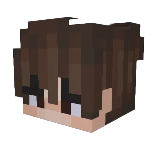 ShyYuto Minecraft avatar head, 3D render