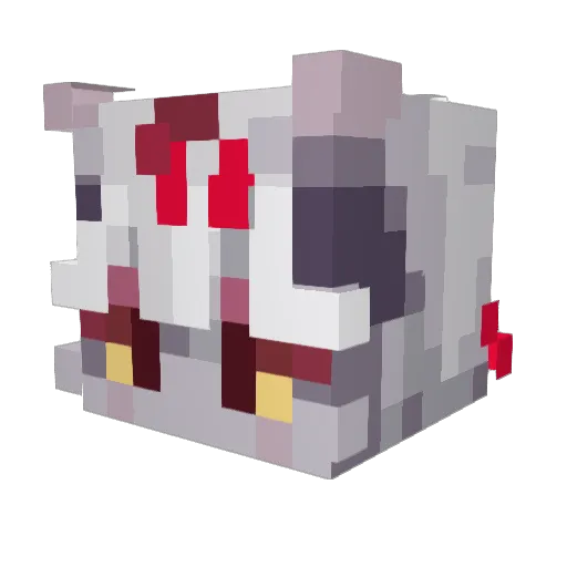 Shy_neko Minecraft avatar head, 3D render