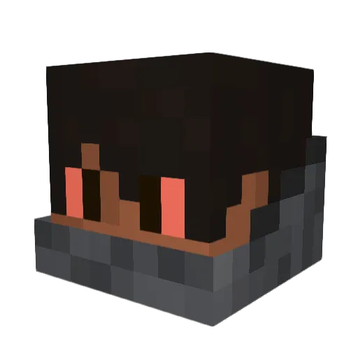 Shyag Minecraft avatar head, 3D render