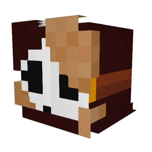 Shydood Minecraft avatar head, 3D render