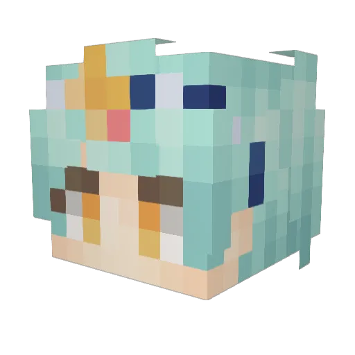 Shydward Minecraft avatar head, 3D render