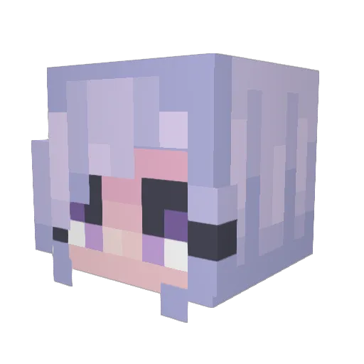 ShyelOwO Minecraft avatar head, 3D render