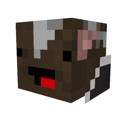 Shyforal Minecraft avatar head, 3D render