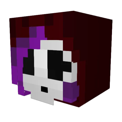 Shygal69 Minecraft avatar head, 3D render
