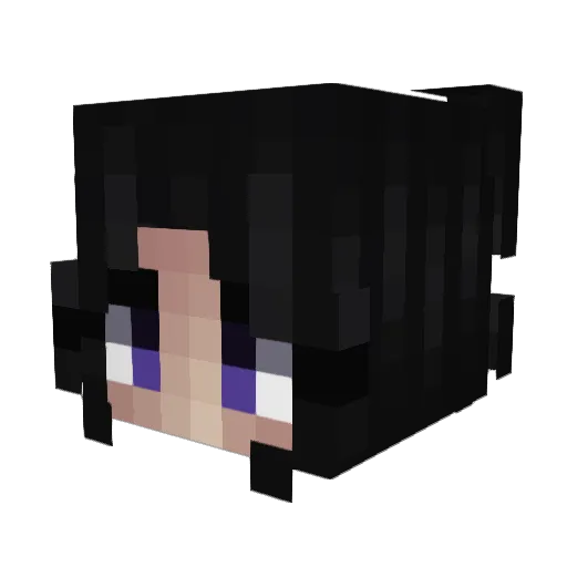 Shyjo Minecraft avatar head, 3D render