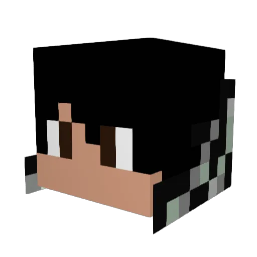Shyka Minecraft avatar head, 3D render