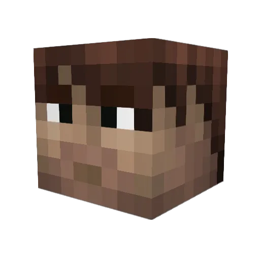 Shykek Minecraft avatar head, 3D render