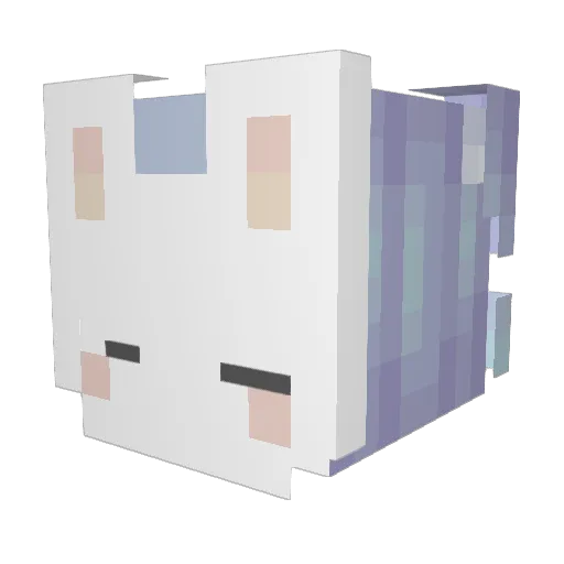 Shykmy Minecraft avatar head, 3D render
