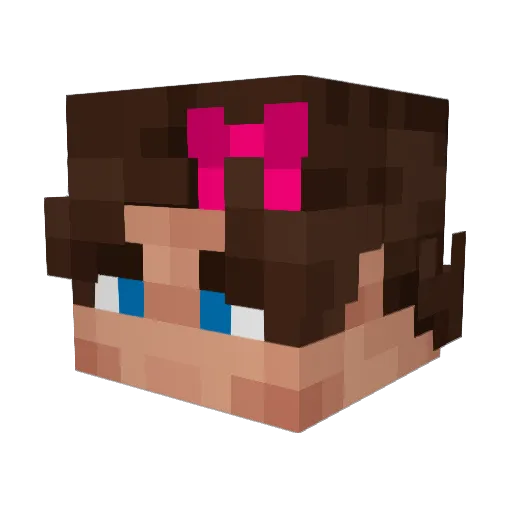 Shyllinn Minecraft avatar head, 3D render