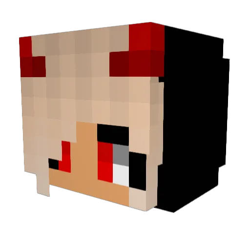 Shymeraa Minecraft avatar head, 3D render