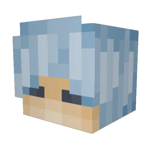 Shyminy Minecraft avatar head, 3D render