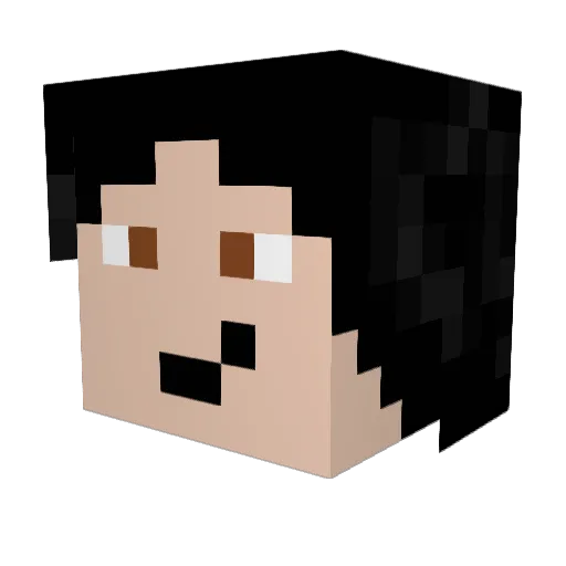 Shynesters Minecraft avatar head, 3D render