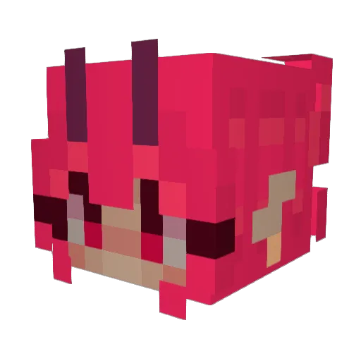 ShynnyY Minecraft avatar head, 3D render