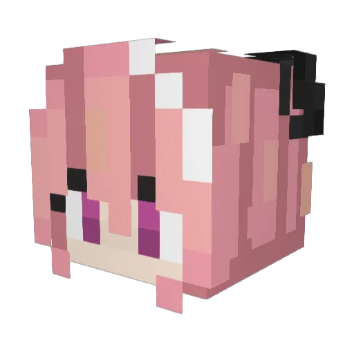 Shypstar Minecraft avatar head, 3D render
