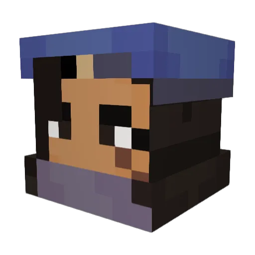 Shyrhy Minecraft avatar head, 3D render