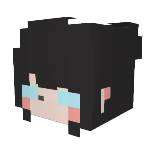 Shyritop Minecraft avatar head, 3D render
