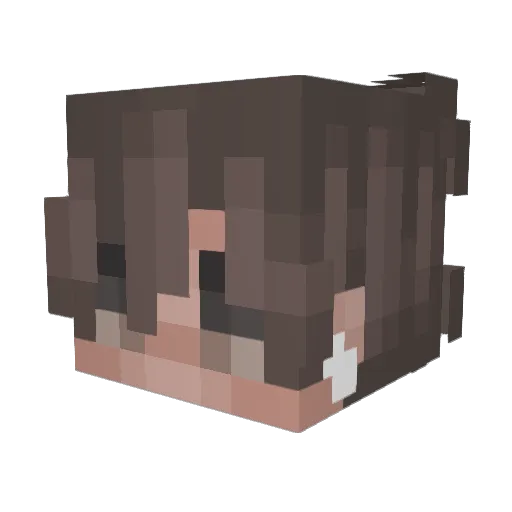 Shyriz Minecraft avatar head, 3D render