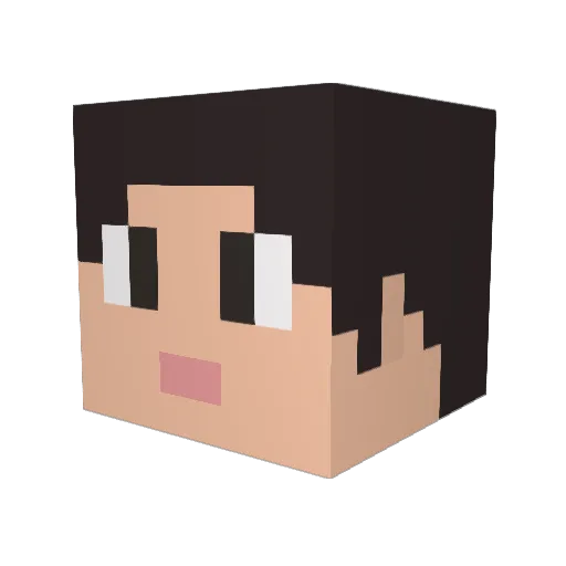 ShyroeRV Minecraft avatar head, 3D render