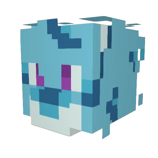 Shyuki_ Minecraft avatar head, 3D render