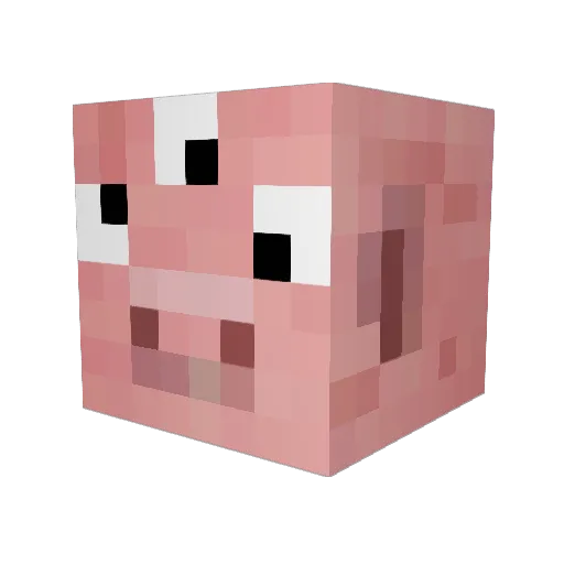Shyuuk Minecraft avatar head, 3D render