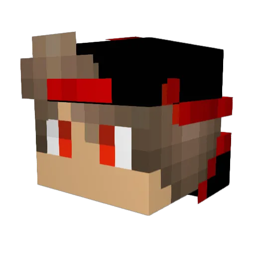 Shyvern Minecraft avatar head, 3D render