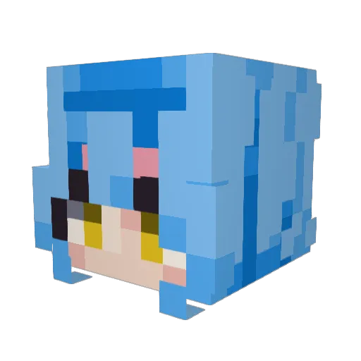 Shyves Minecraft avatar head, 3D render