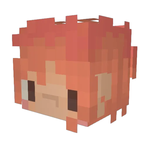 Shyweth Minecraft avatar head, 3D render