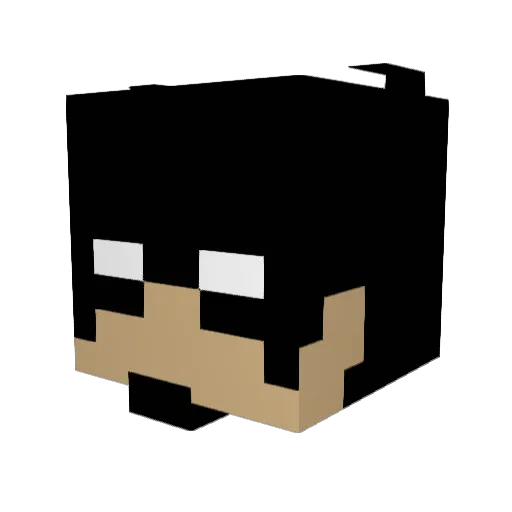 Shyzi_ Minecraft avatar head, 3D render