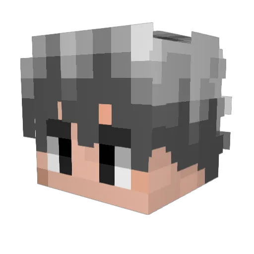 ShyzuYuuki Minecraft avatar head, 3D render
