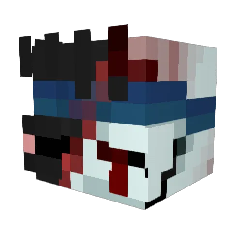 Shzzdow Minecraft avatar head, 3D render