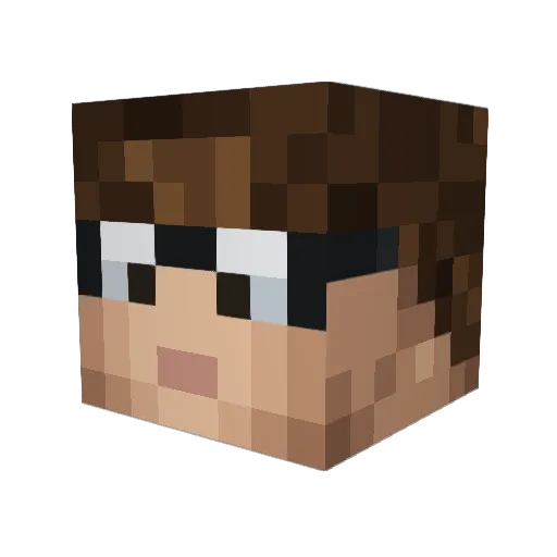 Si1viu Minecraft avatar head, 3D render