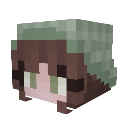 SiHoKi Minecraft avatar head, 3D render