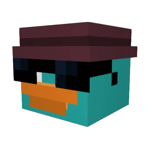 SiL3ntTwist Minecraft avatar head, 3D render