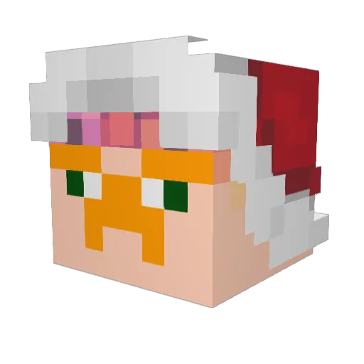 SiMuRaMother Minecraft avatar head, 3D render