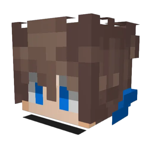SiNoTtT Minecraft avatar head, 3D render