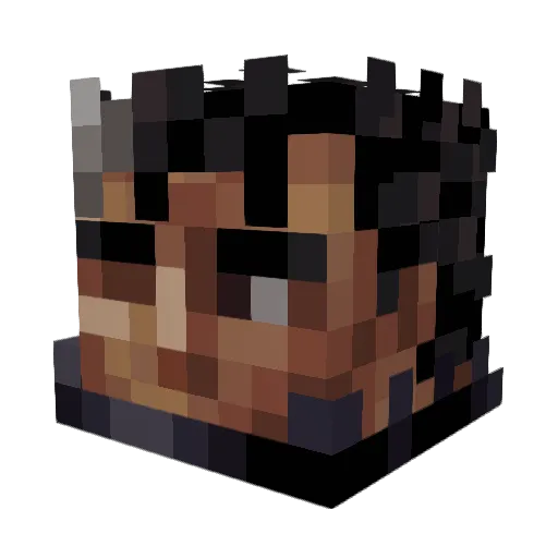 SiRex750 Minecraft avatar head, 3D render