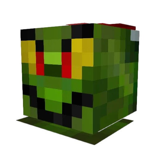 SiRxGrinch Minecraft avatar head, 3D render