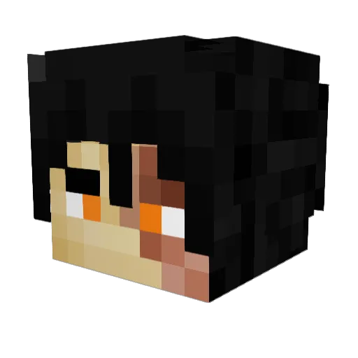 SiXfoldCindeR Minecraft avatar head, 3D render