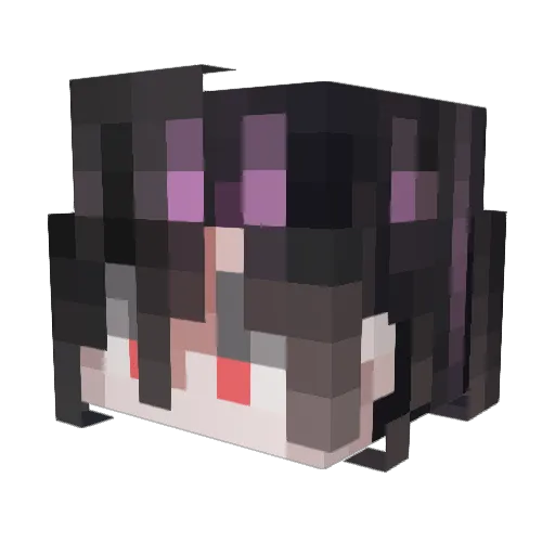 SiYuMuLi Minecraft avatar head, 3D render